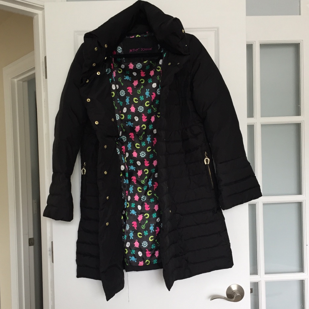 Betsey Johnson Black Down Coat